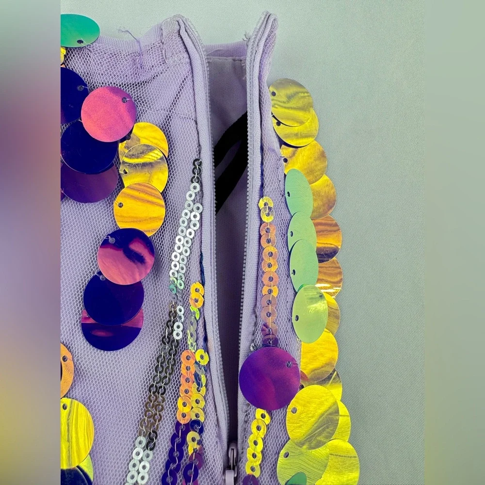 Y2K Forever 21 Purple Iridescent Sequin Skirt - Picture 5 of 5
